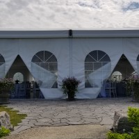 Reception Tent with Flaps Partially Open